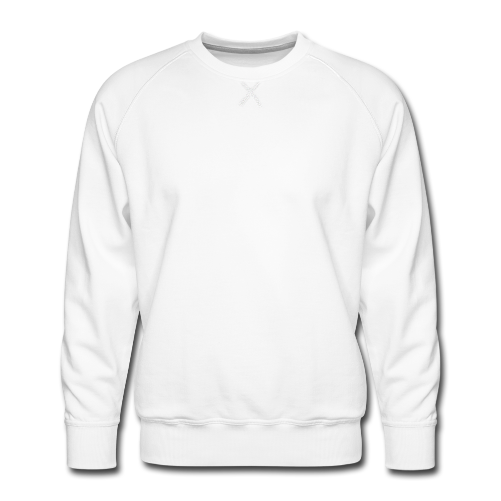 Customizable Men’s Premium Sweatshirt add your own photos, images, designs, quotes, texts and more - white