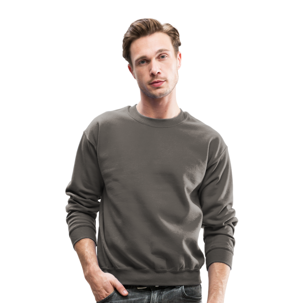 Customizable Crewneck Sweatshirt add your own photos, images, designs, quotes, texts and more - asphalt gray