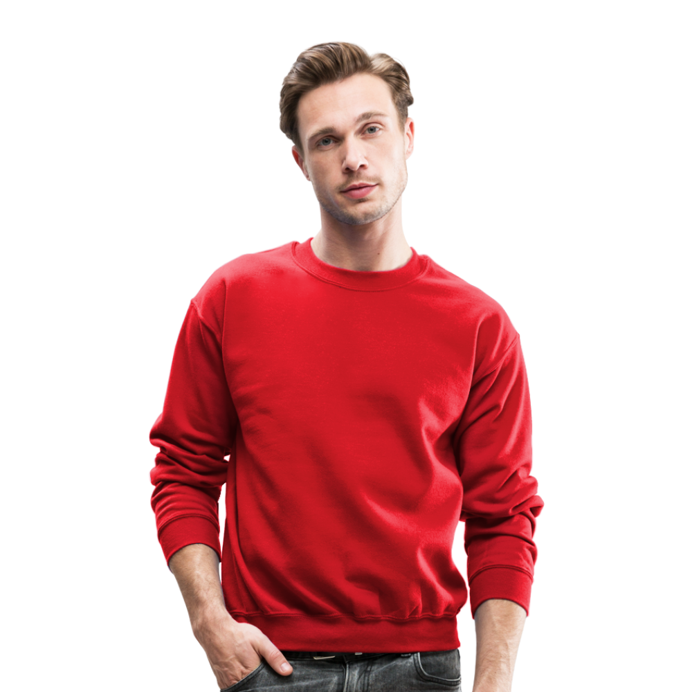 Customizable Crewneck Sweatshirt add your own photos, images, designs, quotes, texts and more - red