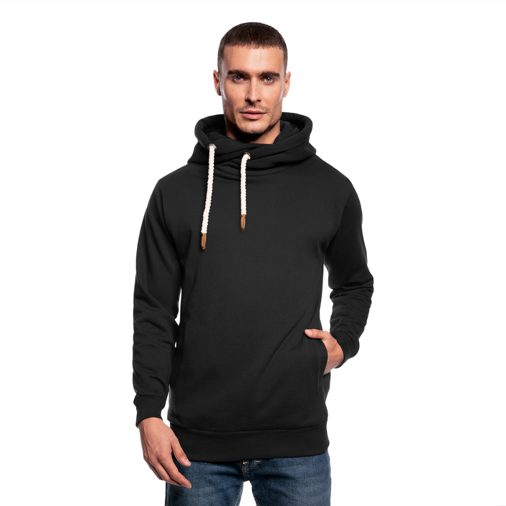 Customizable Shawl Collar Hoodie add your own photos, images, designs, quotes, texts and more - black
