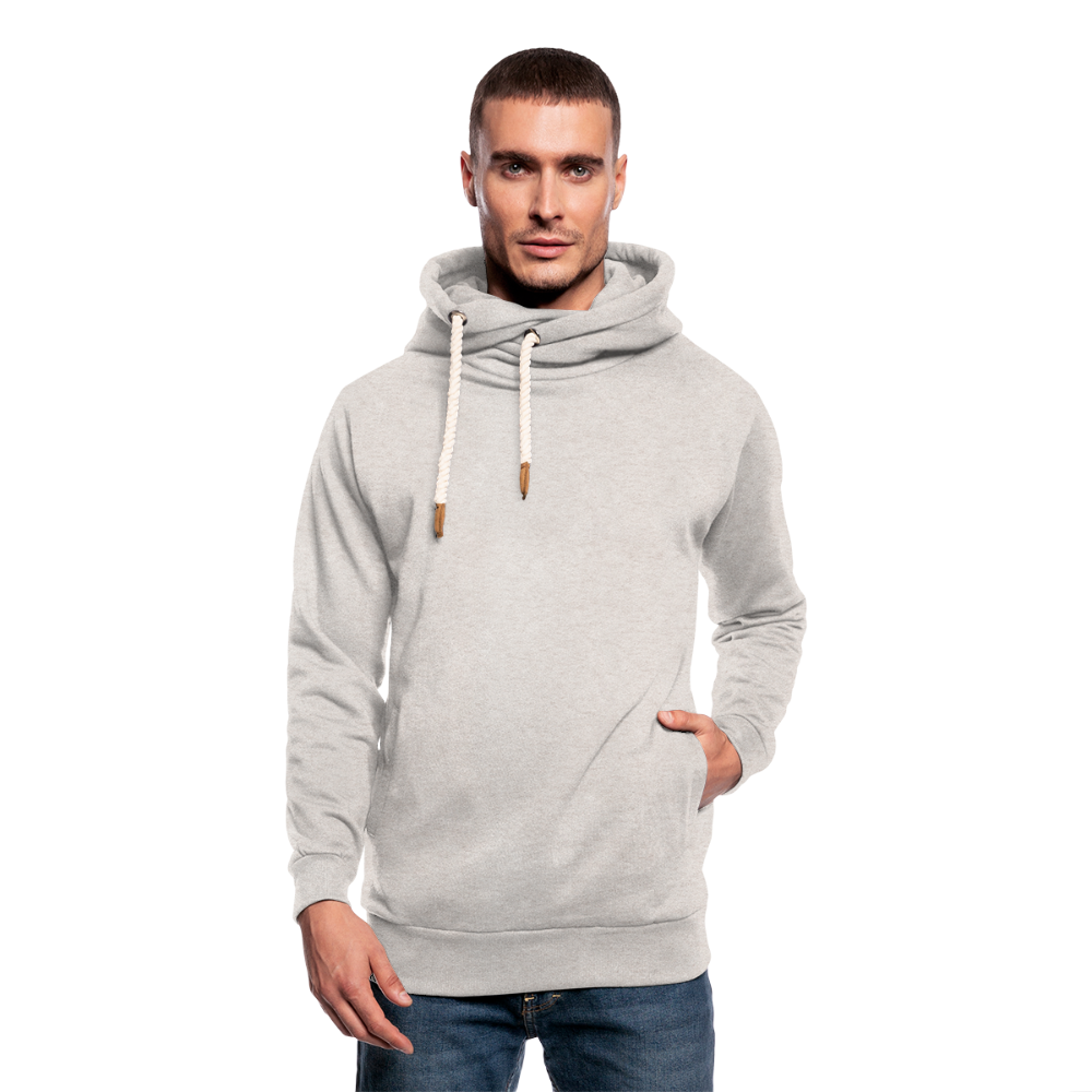 Customizable Shawl Collar Hoodie add your own photos, images, designs, quotes, texts and more - heather oatmeal