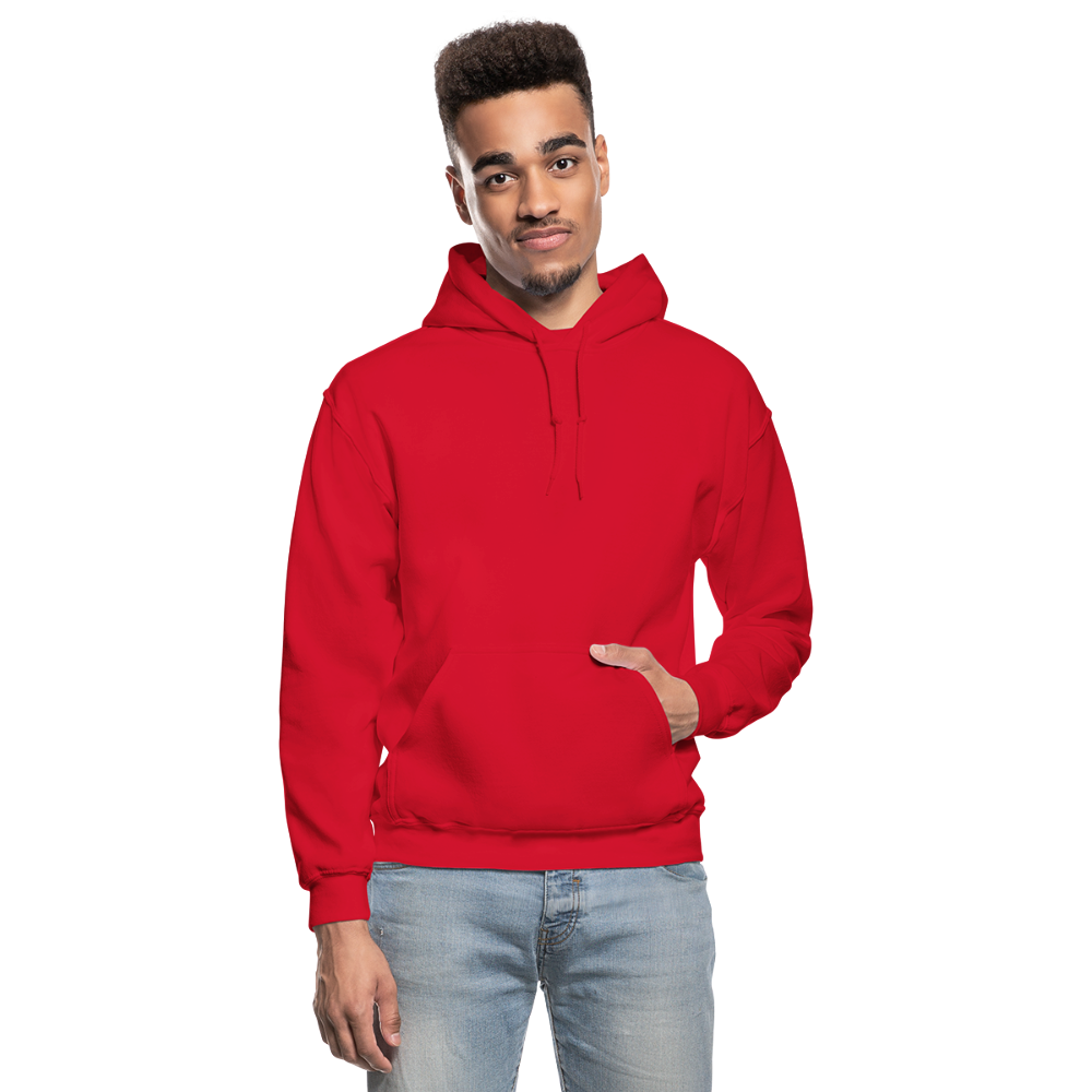 Customizable Gildan Heavy Blend Adult Hoodie add your own photos, images, designs, quotes, texts and more - red