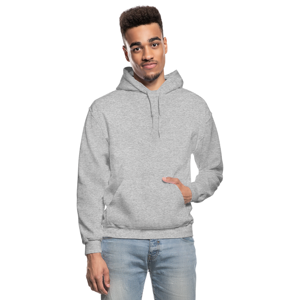 Customizable Gildan Heavy Blend Adult Hoodie add your own photos, images, designs, quotes, texts and more - heather gray