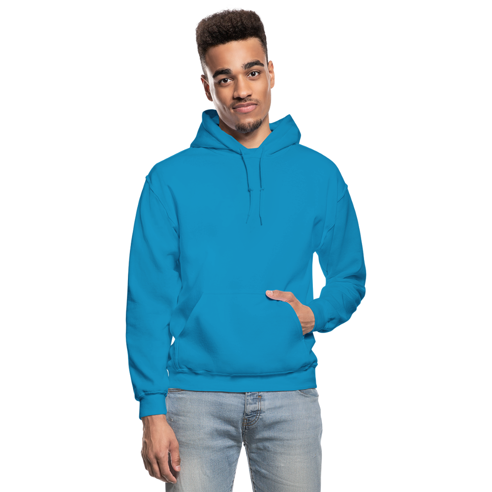 Customizable Gildan Heavy Blend Adult Hoodie add your own photos, images, designs, quotes, texts and more - turquoise