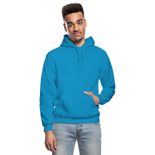 Customizable Gildan Heavy Blend Adult Hoodie add your own photos, images, designs, quotes, texts and more - turquoise
