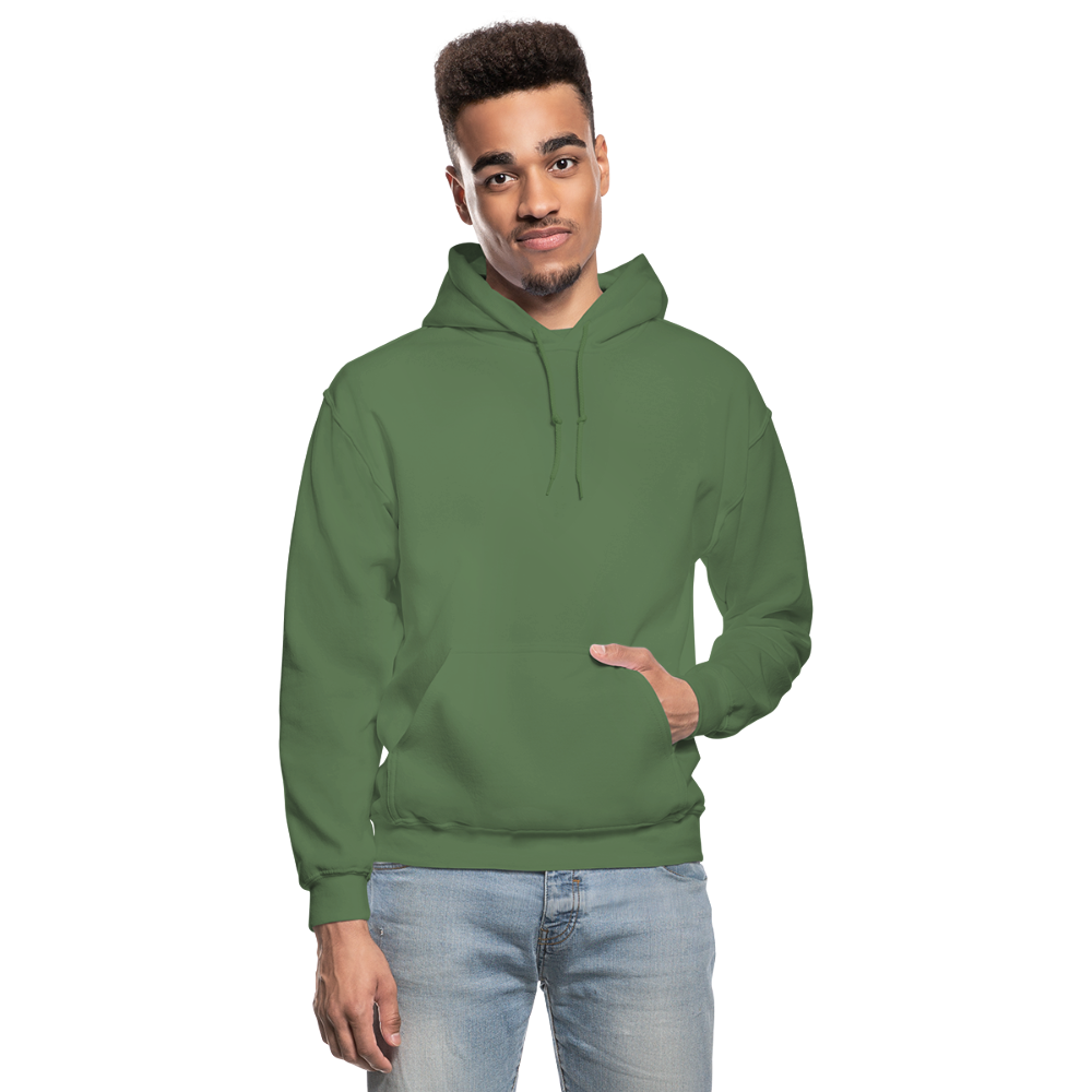 Customizable Gildan Heavy Blend Adult Hoodie add your own photos, images, designs, quotes, texts and more - military green