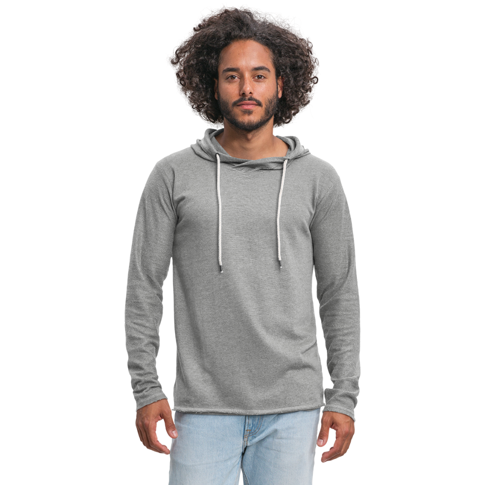 Customizable Unisex Lightweight Terry Hoodie add your own photos, images, designs, quotes, texts and more - heather gray