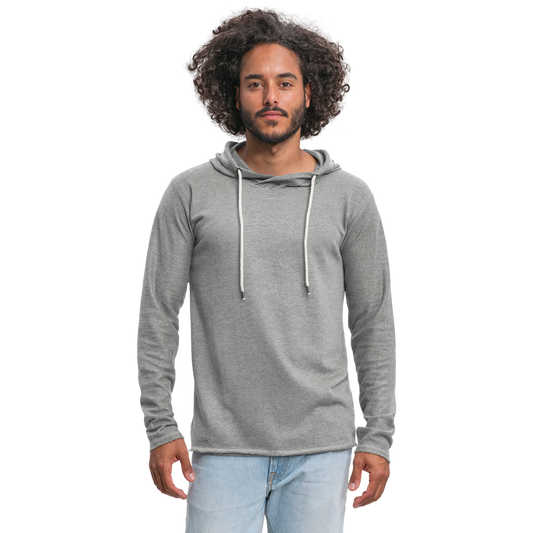 Customizable Unisex Lightweight Terry Hoodie add your own photos, images, designs, quotes, texts and more - heather gray