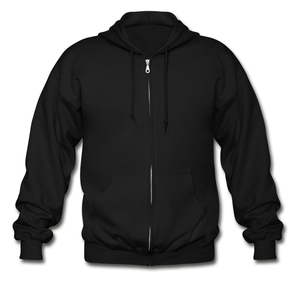 Customizable Gildan Heavy Blend Adult Zip Hoodie add your own photos, images, designs, quotes, texts and more - black