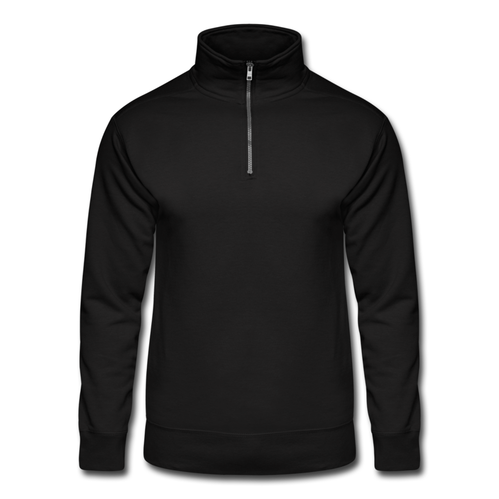 Customizable Unisex Hanes Quarter Zip Pullover add your own photos, images, designs, quotes, texts and more - black