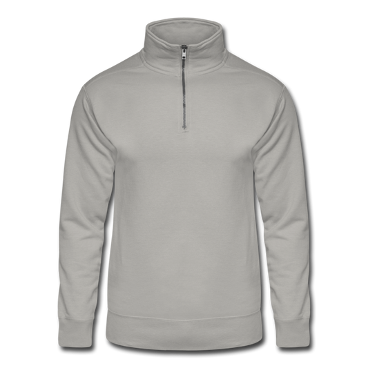 Customizable Unisex Hanes Quarter Zip Pullover add your own photos, images, designs, quotes, texts and more - light gray