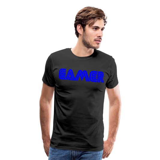 Gamer Word Text Art Men's Premium T-Shirt - black
