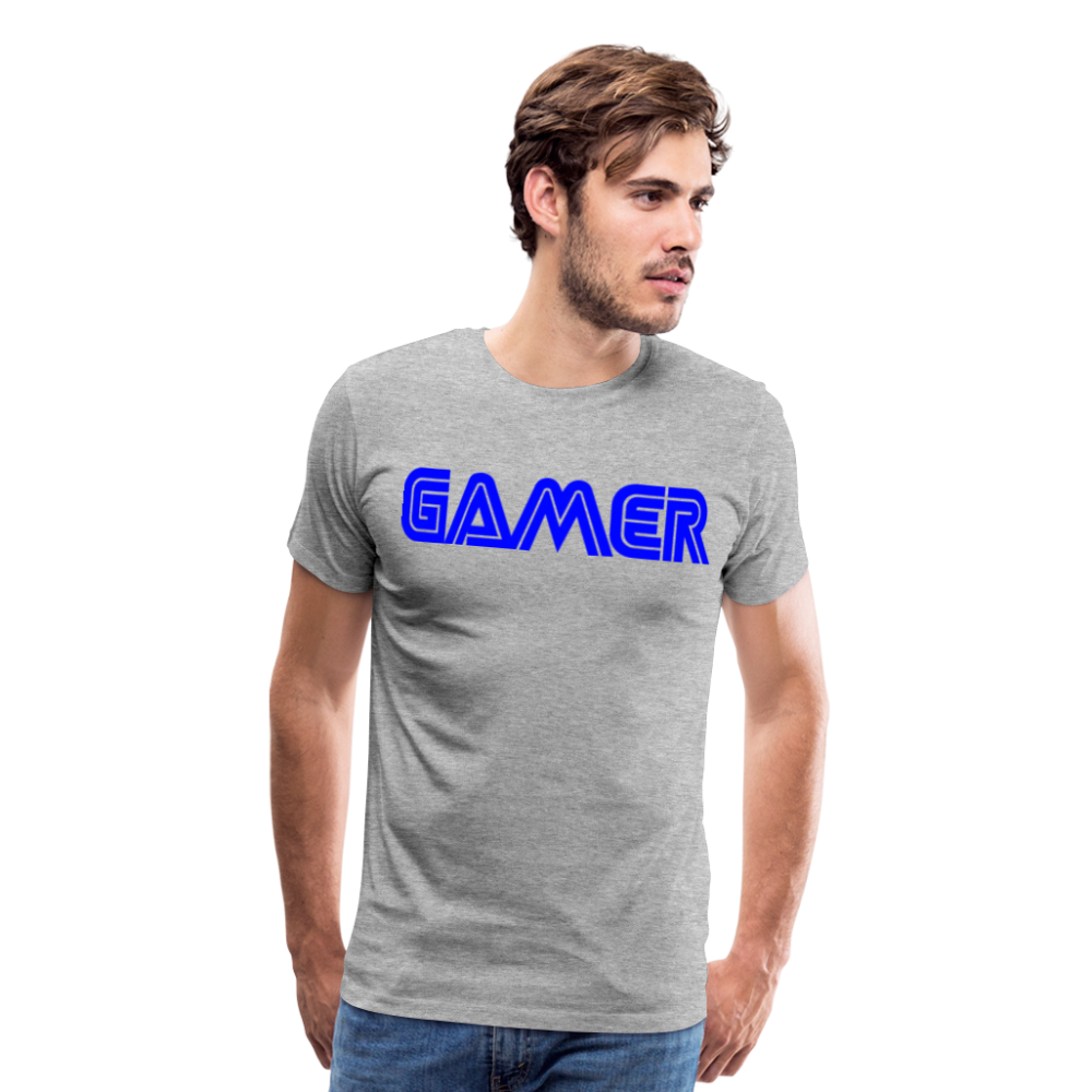 Gamer Word Text Art Men's Premium T-Shirt - heather gray