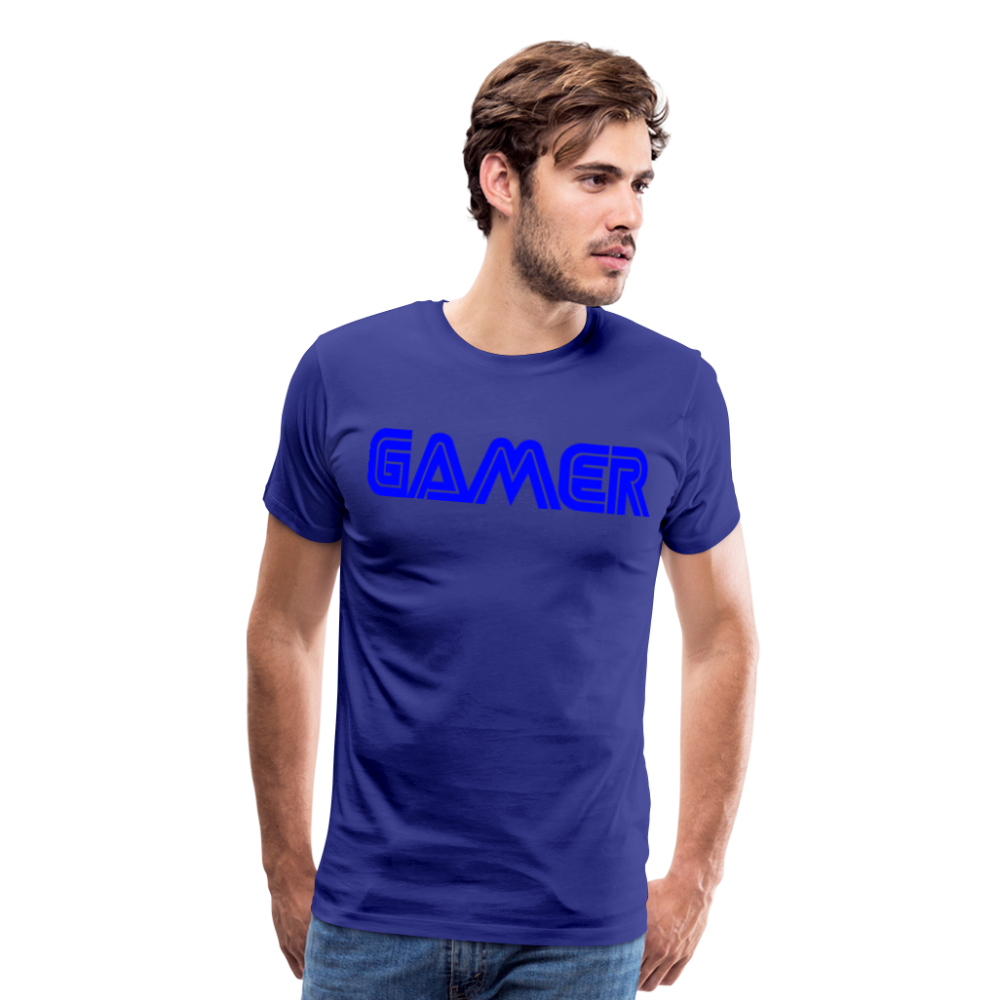 Gamer Word Text Art Men's Premium T-Shirt - royal blue