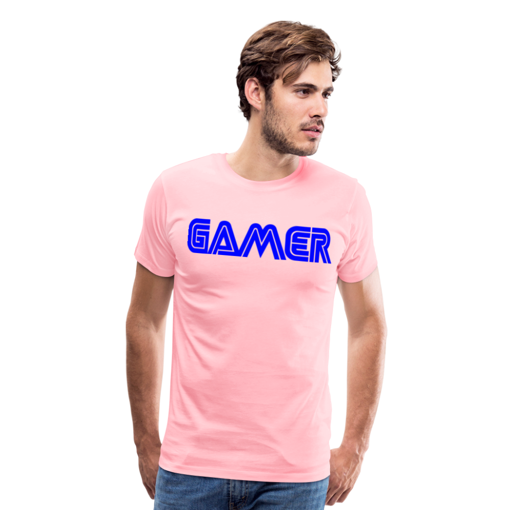 Gamer Word Text Art Men's Premium T-Shirt - pink
