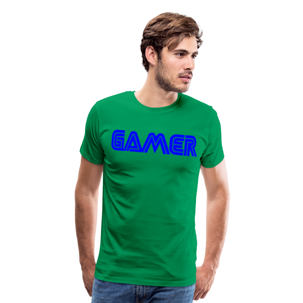 Gamer Word Text Art Men's Premium T-Shirt - kelly green