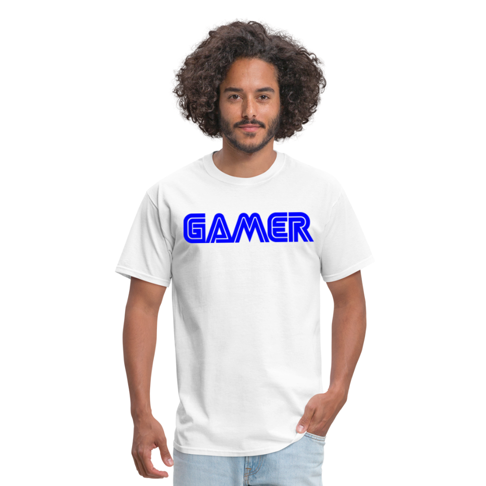 Gamer Word Text Art Unisex Classic T-Shirt - white