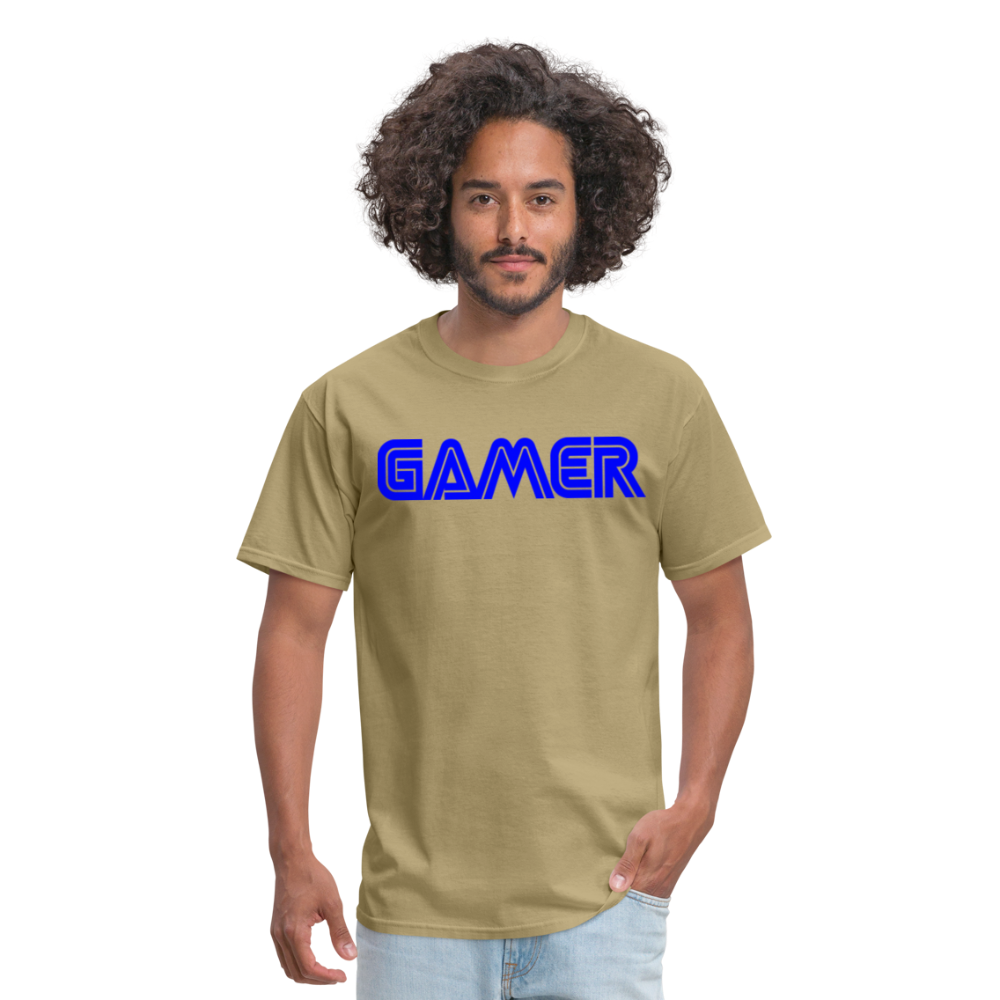 Gamer Word Text Art Unisex Classic T-Shirt - khaki