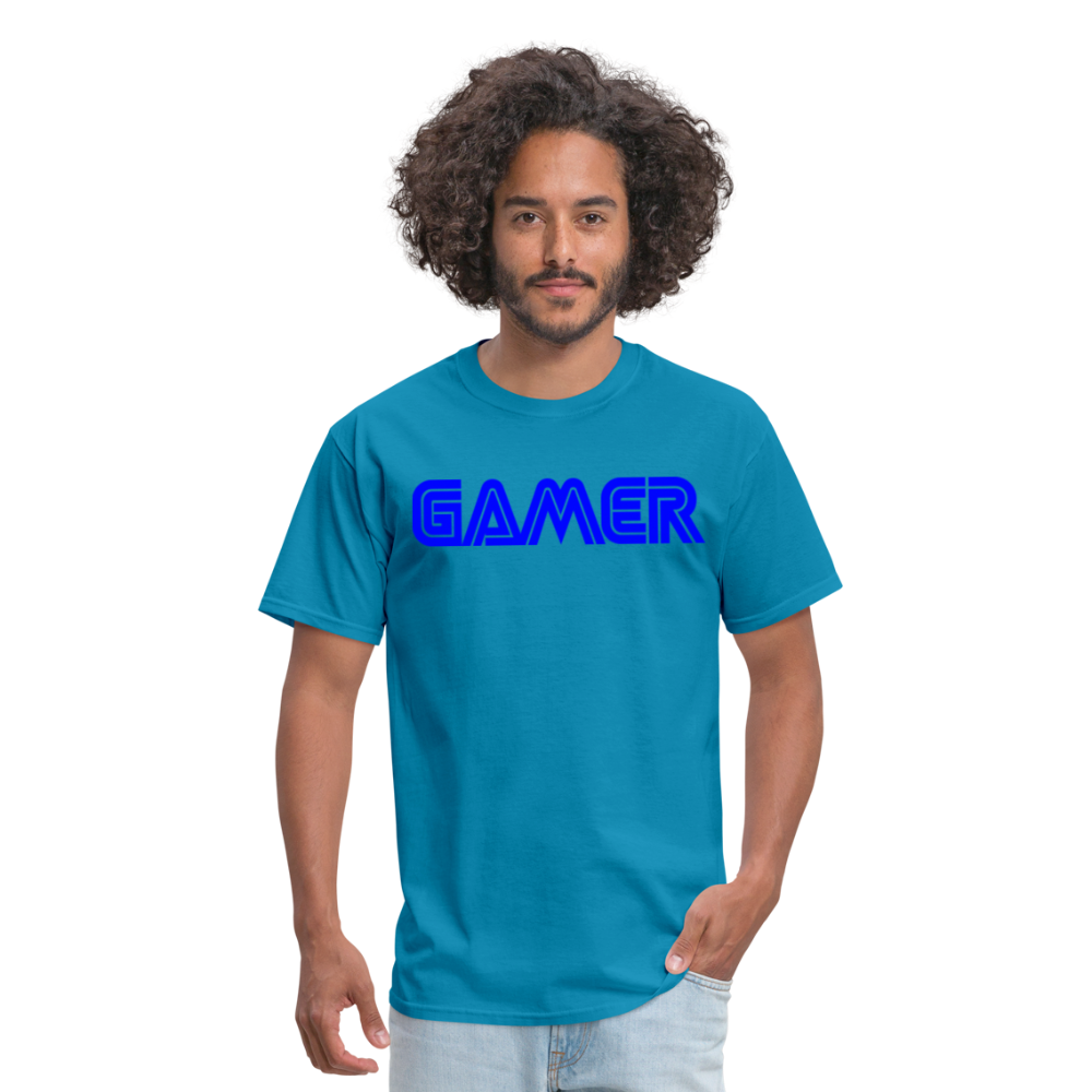 Gamer Word Text Art Unisex Classic T-Shirt - turquoise