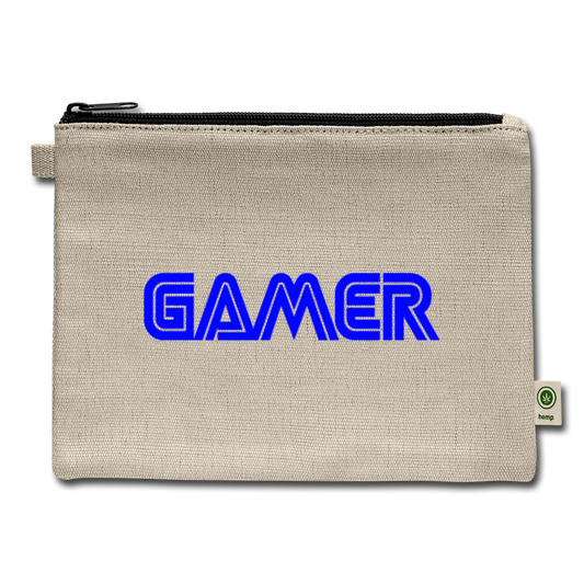 Gamer Word Text Art Carry All Pouch - natural