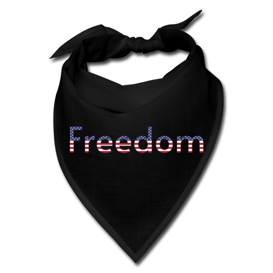 Freedom Patriotic Word Art Bandana - black