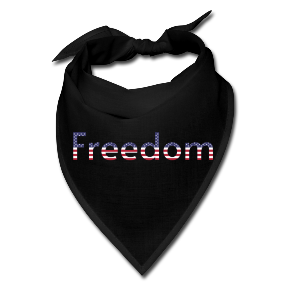 Freedom Patriotic Word Art Bandana - black