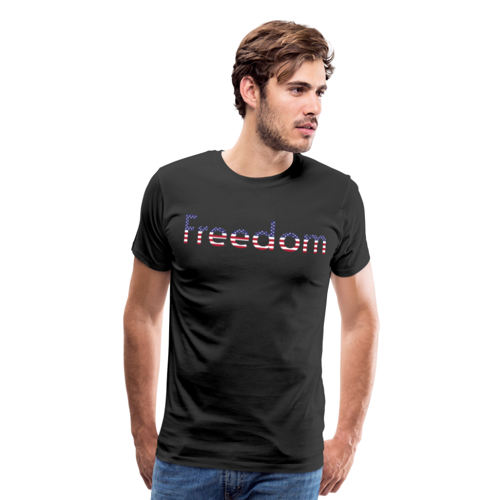 Freedom Patriotic Word Art Men's Premium T-Shirt - black