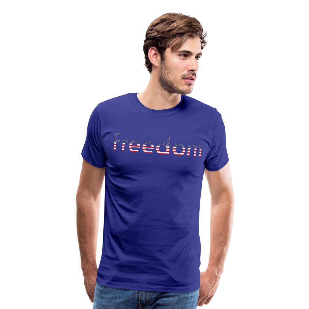 Freedom Patriotic Word Art Men's Premium T-Shirt - royal blue