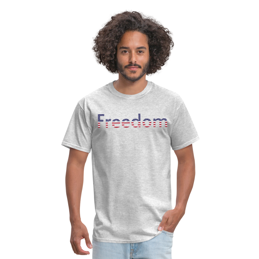 Freedom Patriotic Word Art Unisex Classic T-Shirt - heather gray