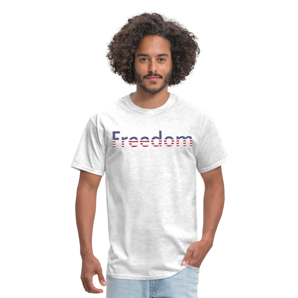 Freedom Patriotic Word Art Unisex Classic T-Shirt - light heather gray