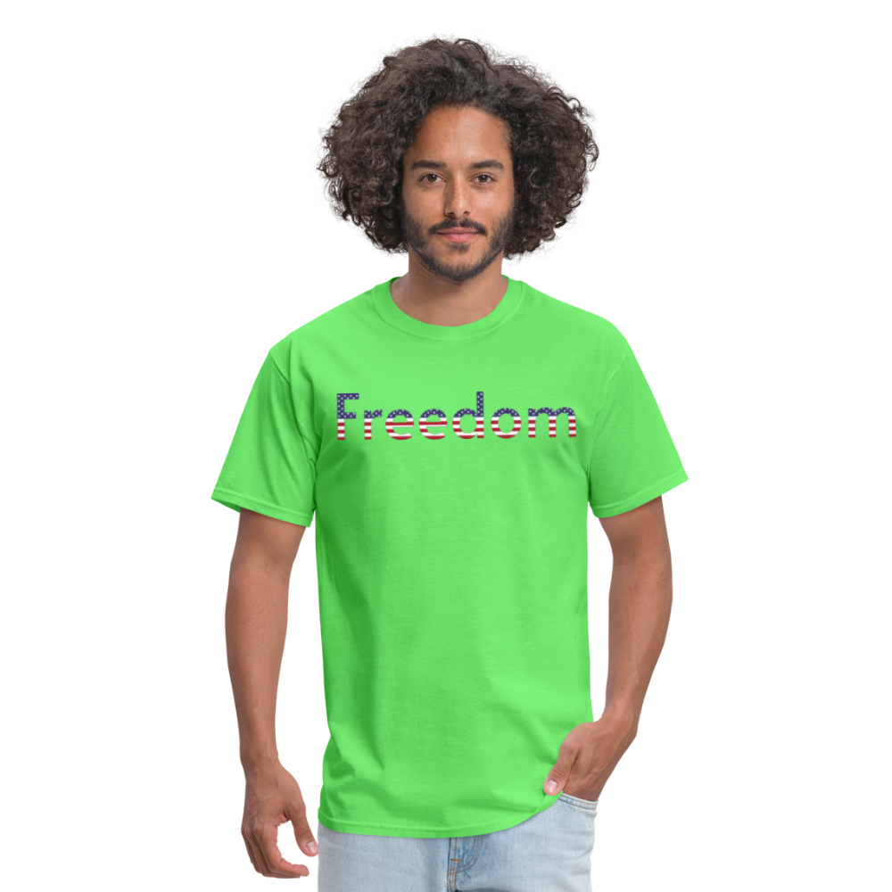 Freedom Patriotic Word Art Unisex Classic T-Shirt - kiwi