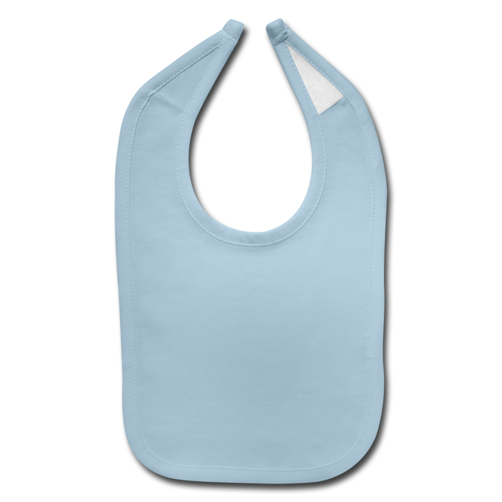Customizable Baby Bib add your own photos, images, designs, quotes, texts and more - light blue