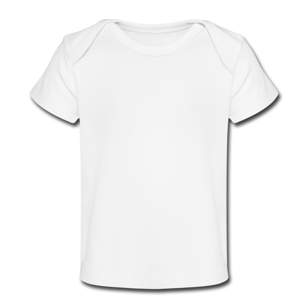 Customizable Organic Baby T-Shirt add your own photos, images, designs, quotes, texts and more - white