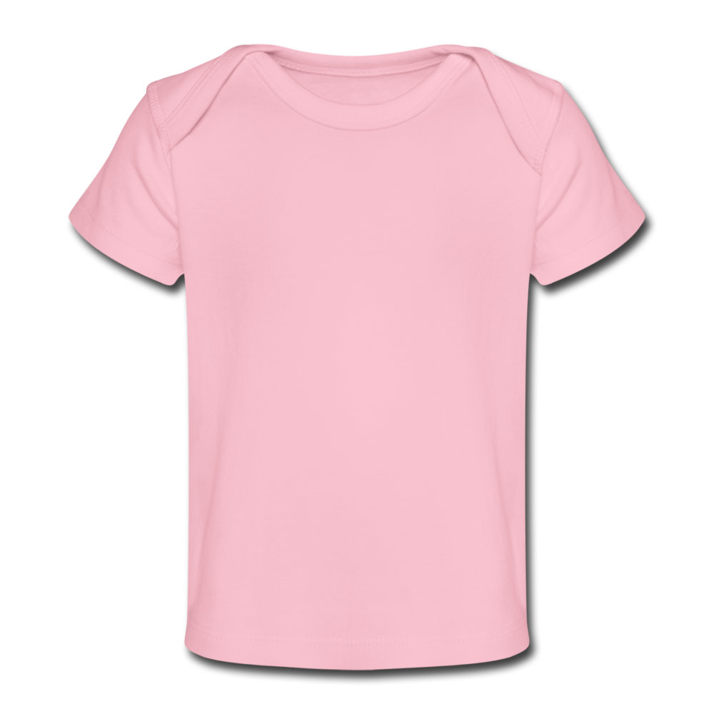 Customizable Organic Baby T-Shirt add your own photos, images, designs, quotes, texts and more - light pink