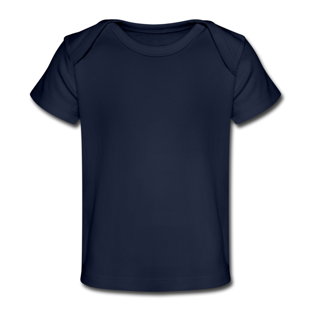 Customizable Organic Baby T-Shirt add your own photos, images, designs, quotes, texts and more - dark navy