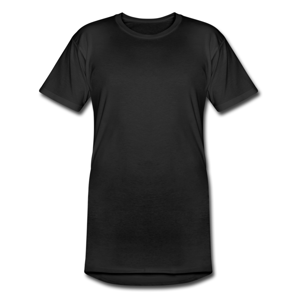 Customizable Men’s Long Body Urban Tee add your own photos, images, designs, quotes, texts and more - black