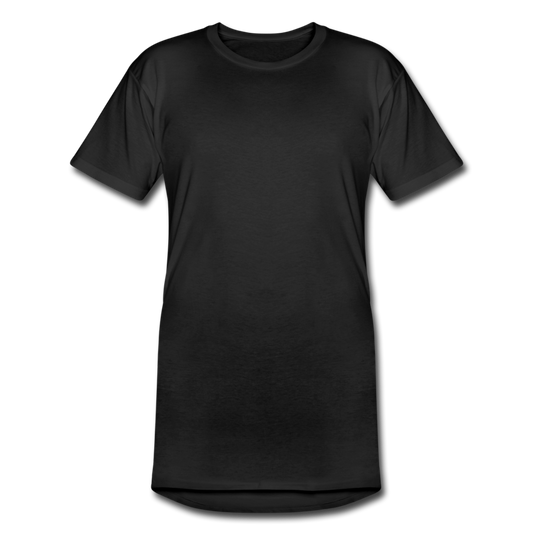 Customizable Men’s Long Body Urban Tee add your own photos, images, designs, quotes, texts and more - black