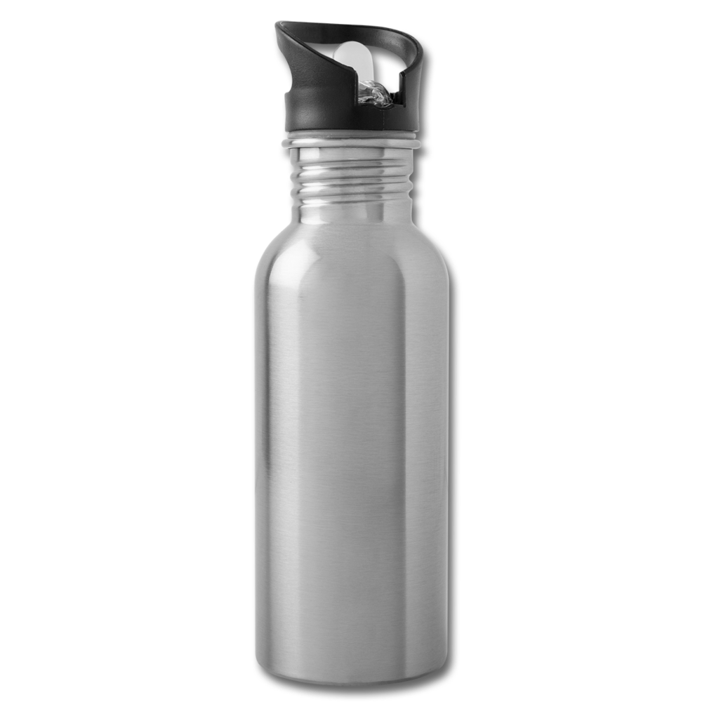 Customizable Water Bottle add your own photo, images, designs, quotes and more - silver