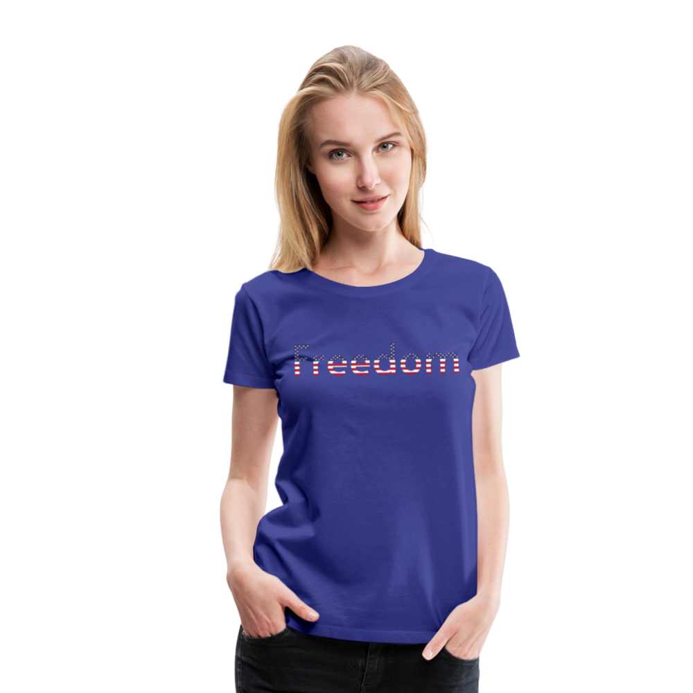 Freedom Patriotic Word Art Women’s Premium T-Shirt - royal blue