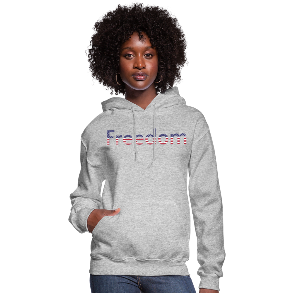 Freedom Patriotic Word Art Women's Hoodie - heather gray