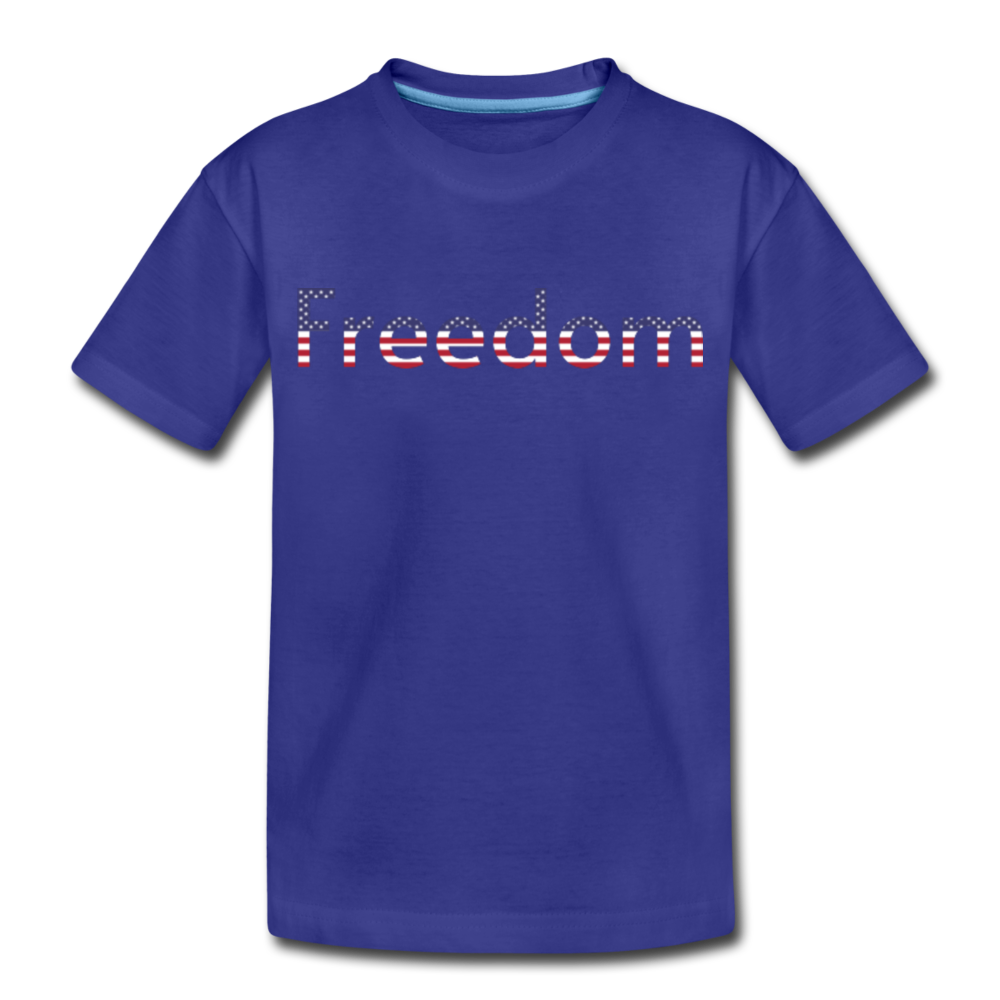 Freedom Patriotic Word Art Toddler Premium T-Shirt - royal blue