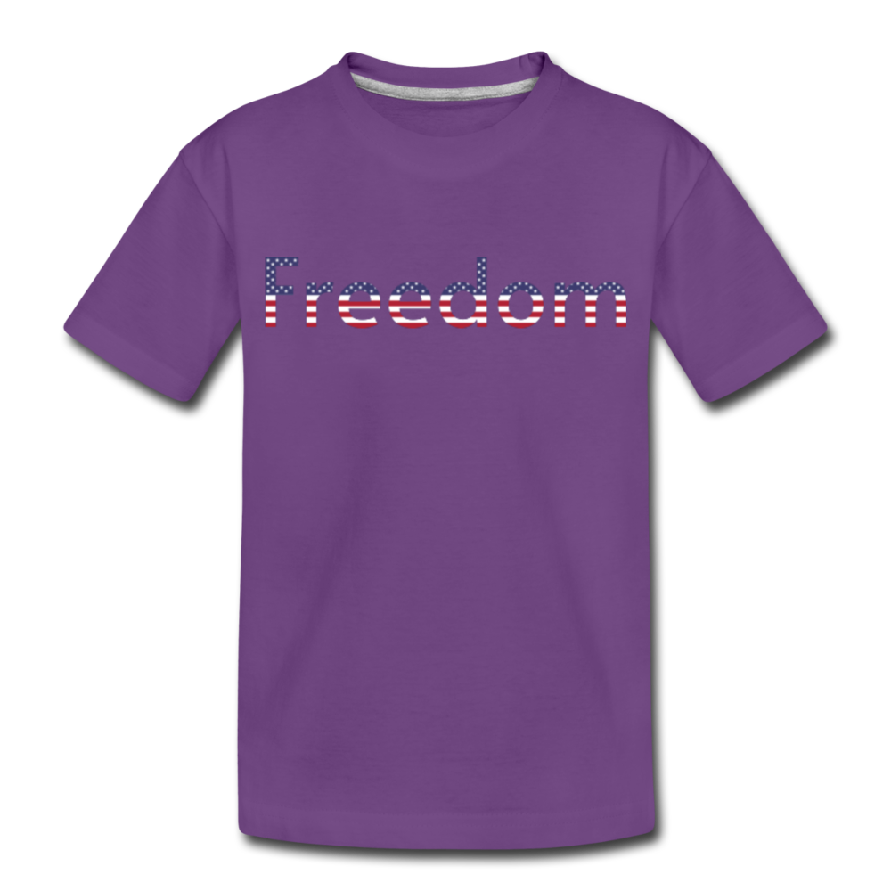 Freedom Patriotic Word Art Toddler Premium T-Shirt - purple