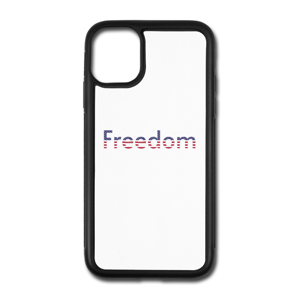 Freedom Patriotic word art iPhone 11 Case - white/black