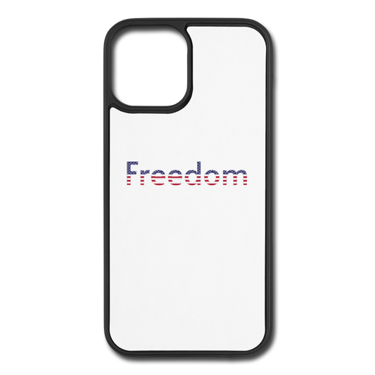 Freedom Patriotic word art iPhone 12/12 Pro Case - white/black