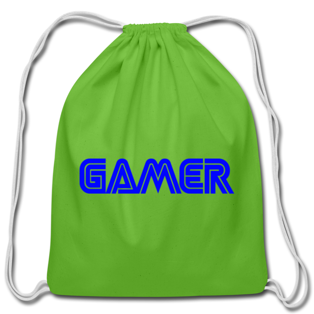 Gamer Word Text Art Cotton Drawstring Bag - clover
