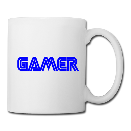 Gamer Word Text Art Coffee/Tea Mug - white