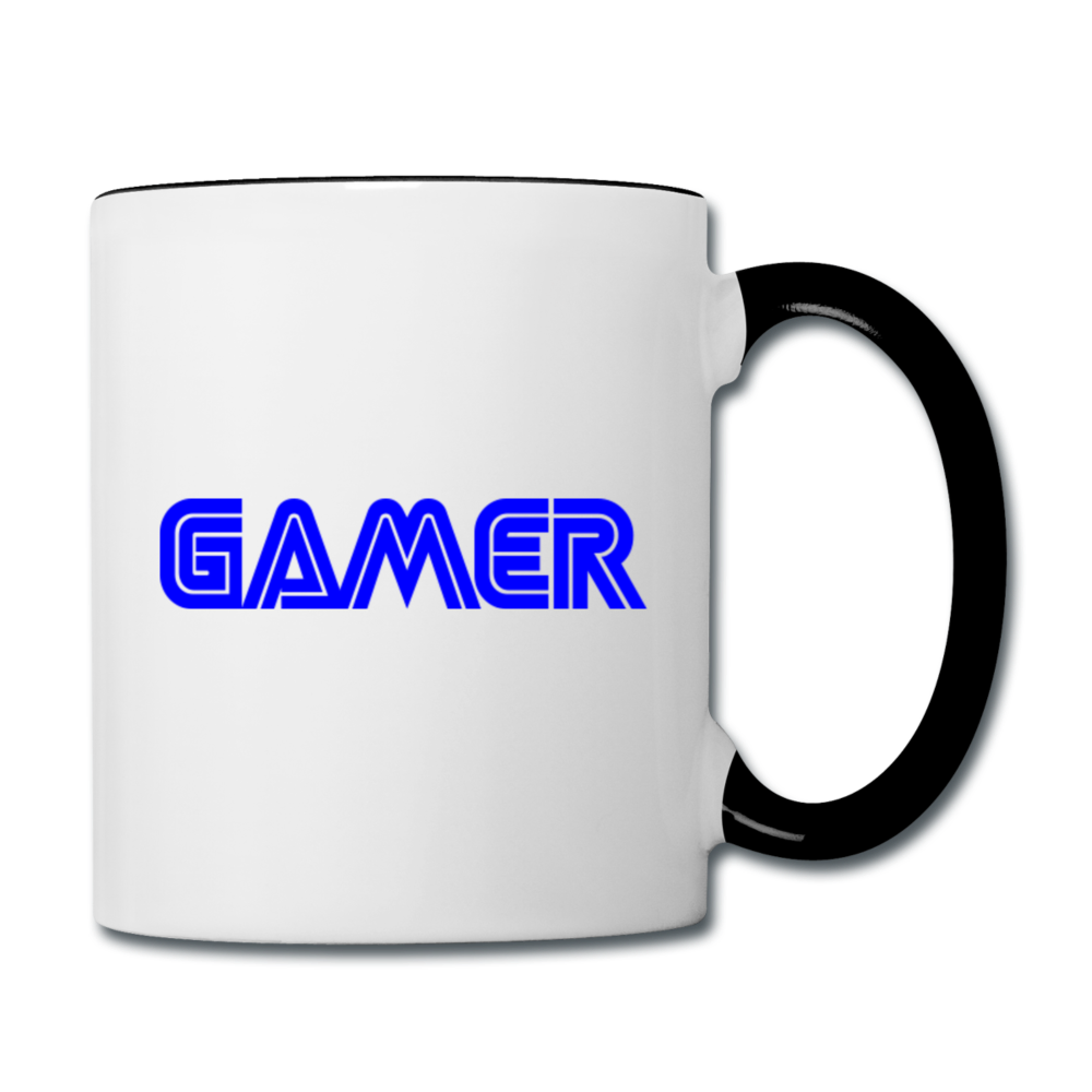 Gamer Word Text Art Contrast Coffee Mug - white/black