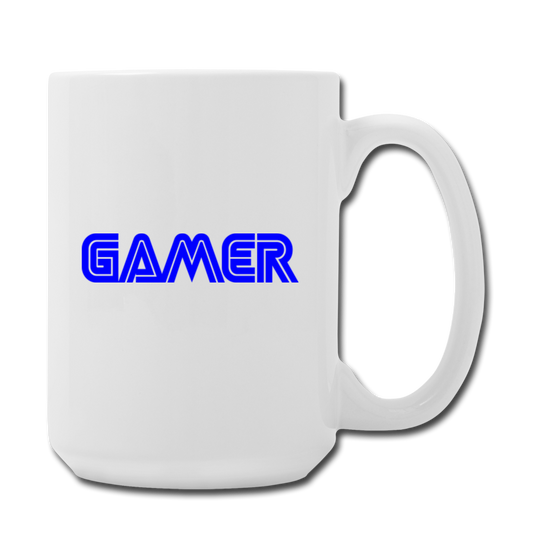 Gamer Word Text Art Coffee/Tea Mug 15 oz - white