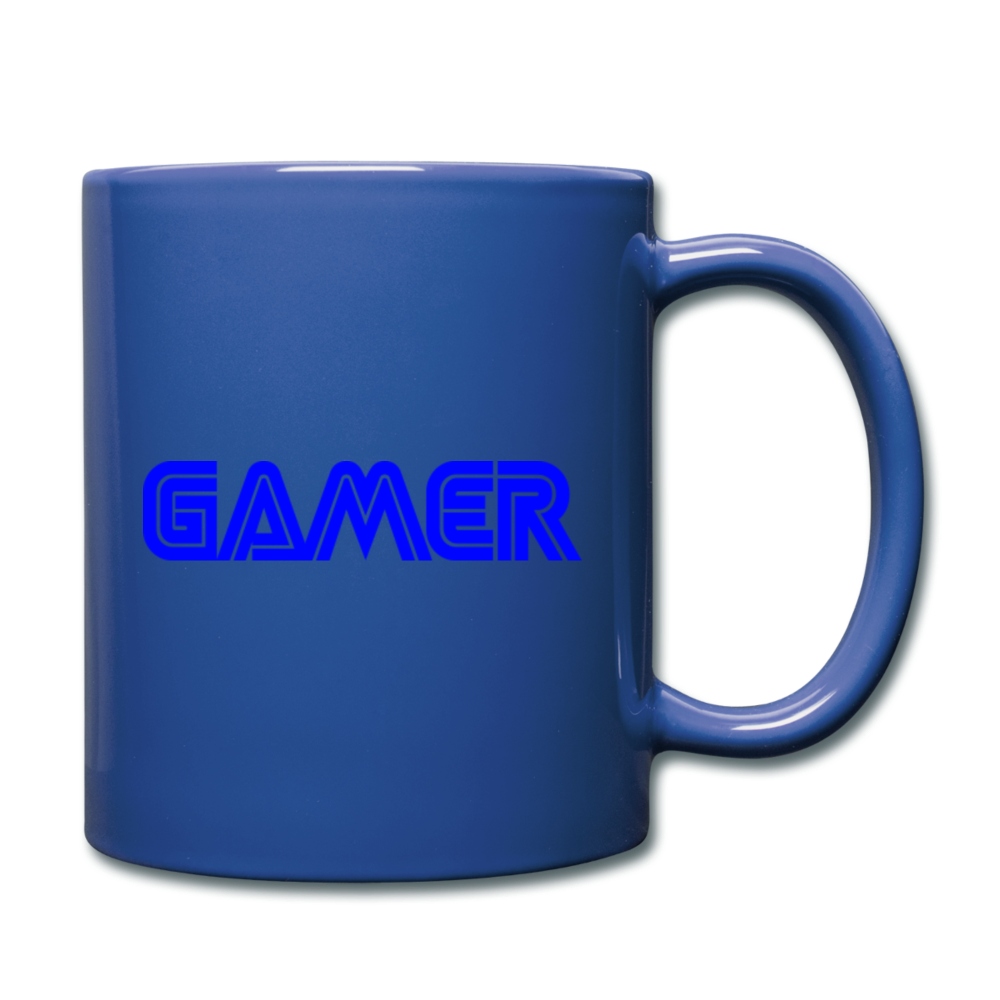 Gamer Word Text Art Full Color Mug - royal blue