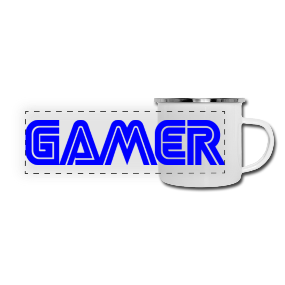 Gamer Word Text Art Camper Mug - white